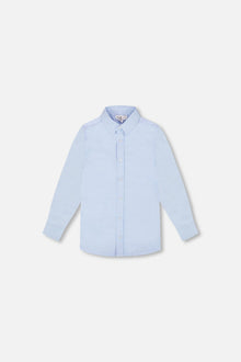 Chemise à manches longues boutonnée bleu clair