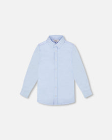 Chemise à manches longues boutonnée bleu clair