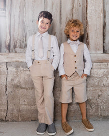 Pantalon à poches obliques taupe clair