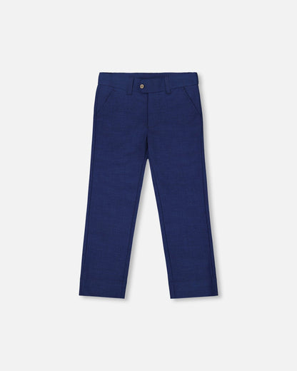 Pantalon à poches obliques bleu marine