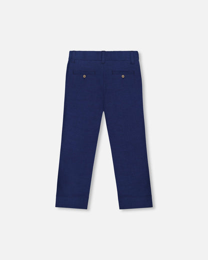 Pantalon à poches obliques bleu marine