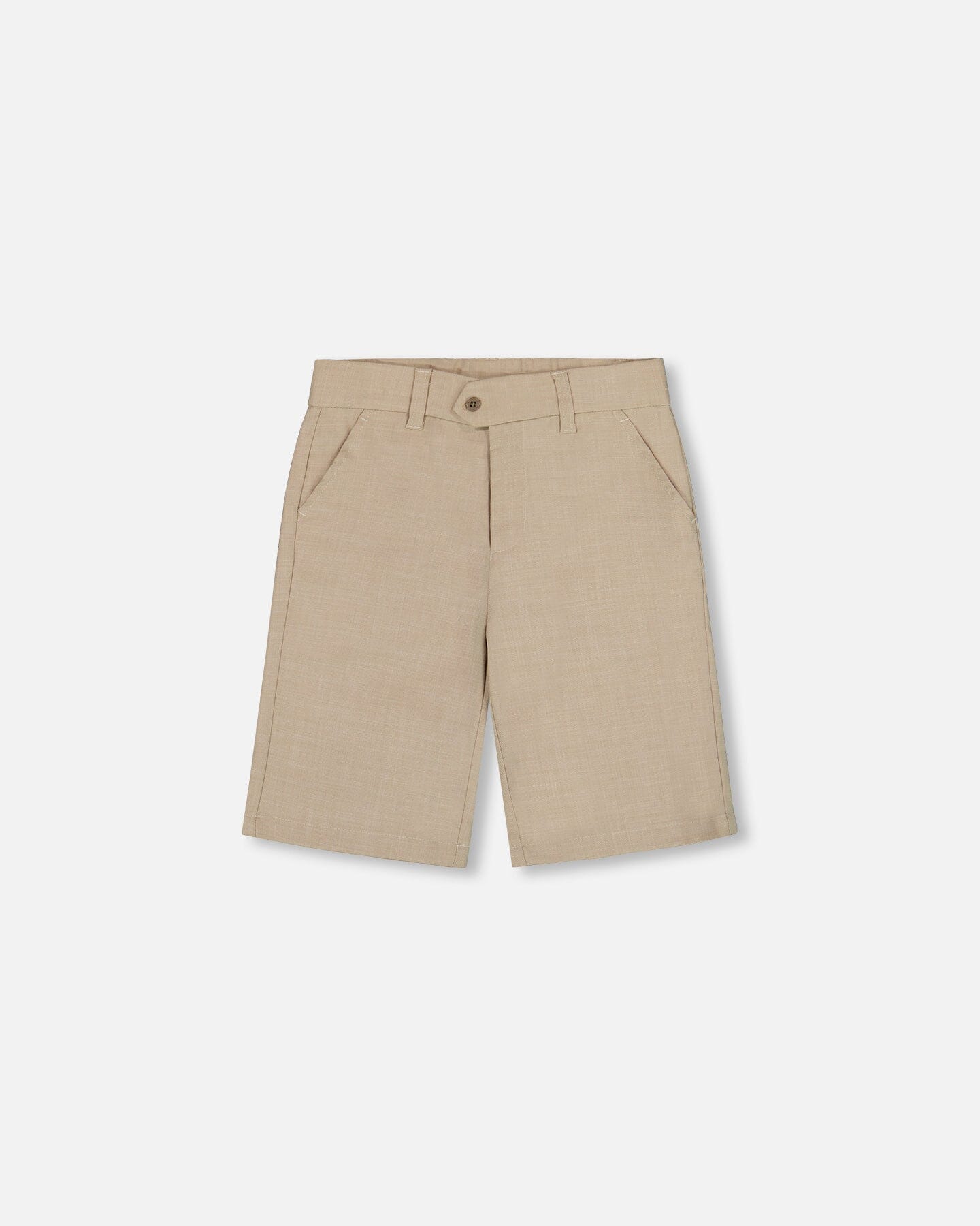 Short Bermudas à Poches Obliques Taupe Clair