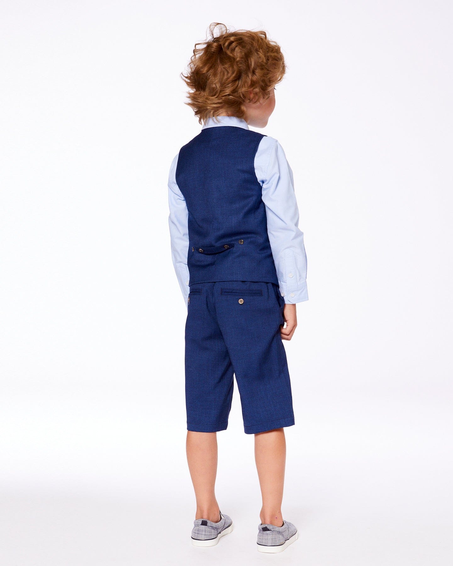 Short ample à poches obliques bleu marine