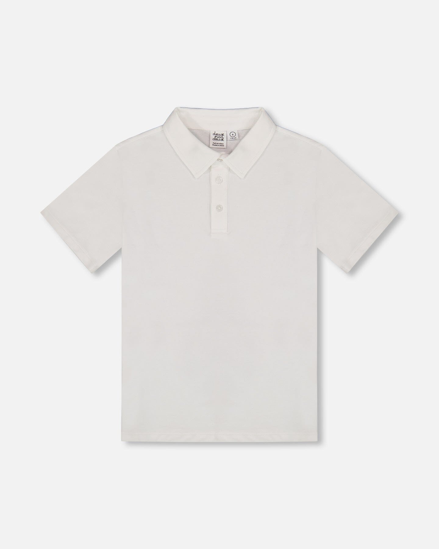 Polo à manches courtes blanc