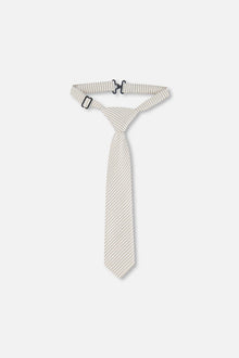 Neck Tie Light Taupe Striped
