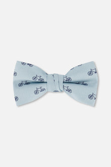 Bow Tie Pale Blue With Bicycle