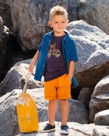 Short en molleton (French Terry) orange vif