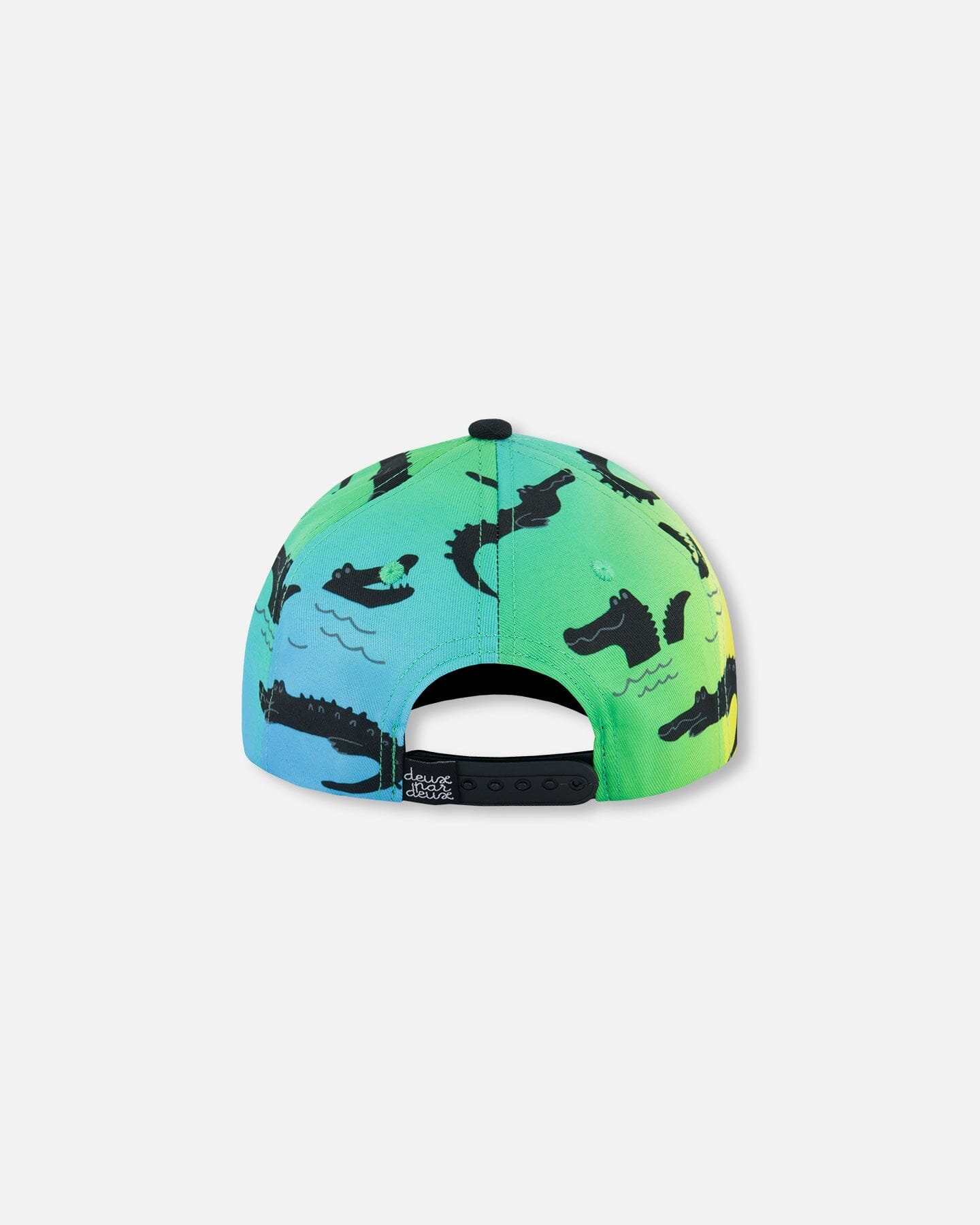 Casquette imprimée Crocodiles noirs et multicolores