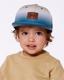 Casquette imprimée gris bleuté et beige