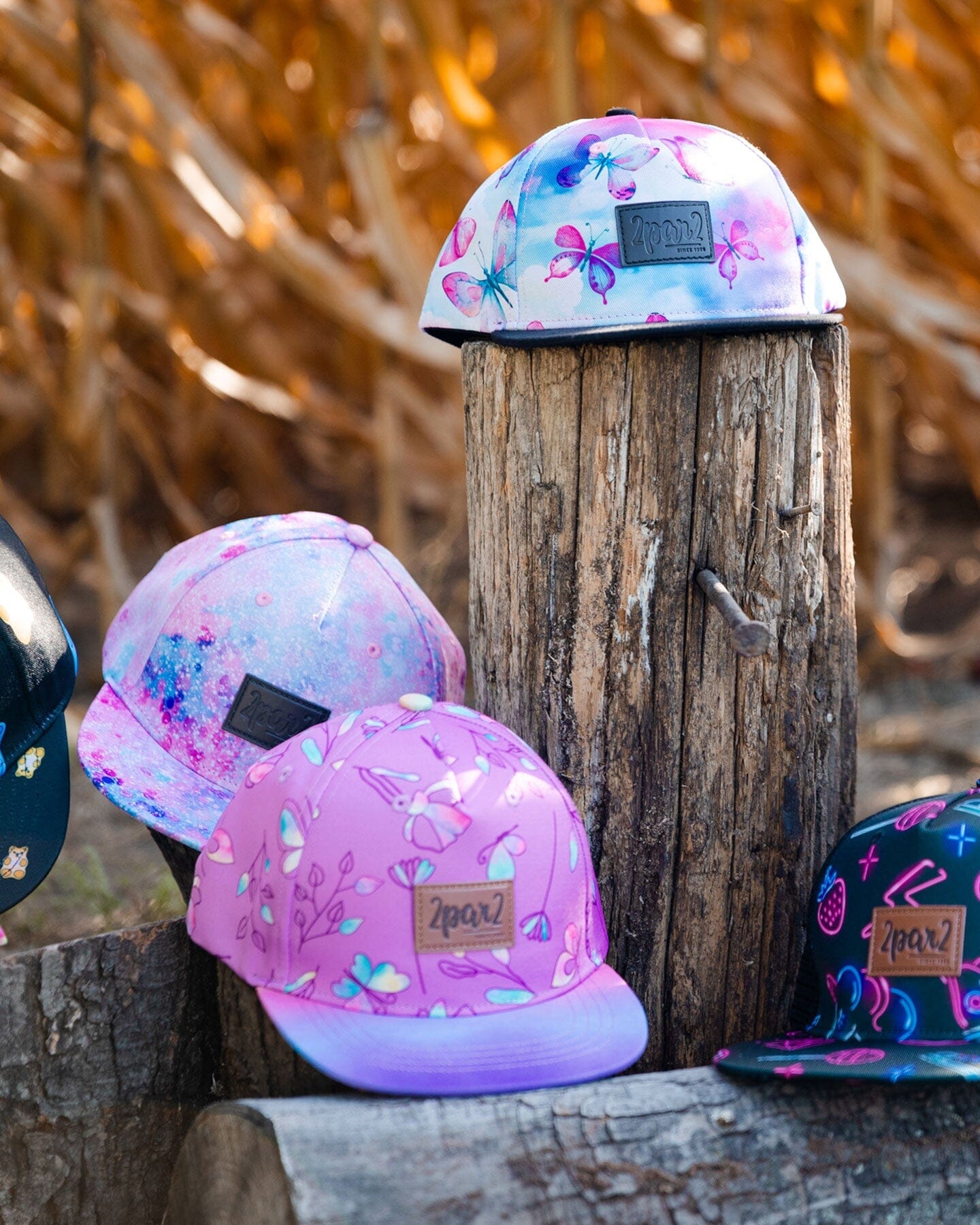 Printed Cap Pink With Bubble Effects