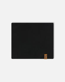 Cache-col tubulaire noir uni