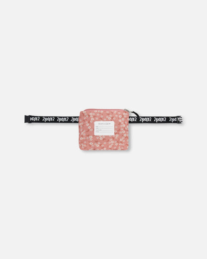 Coupe-vent Léger Imprimé Petites Fleurs Blanches sur Fond Rose Pâle