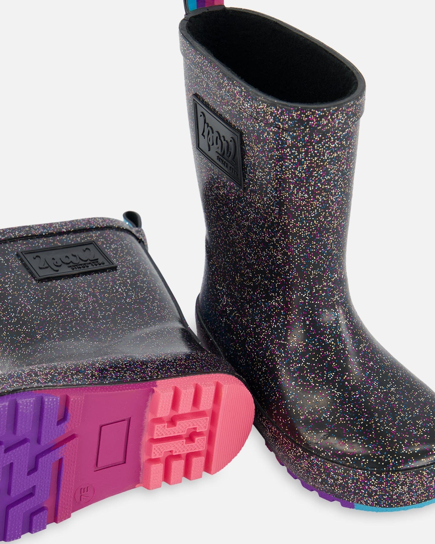 Bottes de pluie noires à paillettes