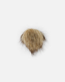 Pompom en fausse fourrure beige pour bonnet