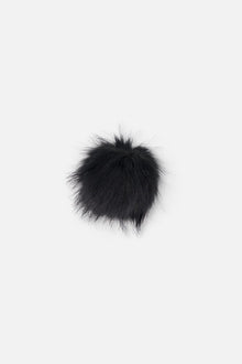 Black Fake Fur Pompom For Hat