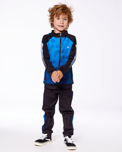 Pantalon de sport bleu et noir