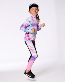 Printed Reversible Full Zip Athletic Cardigan Pink, Blue And Butterflies