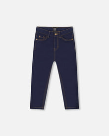 Pantalon sergé extensible bleu marine