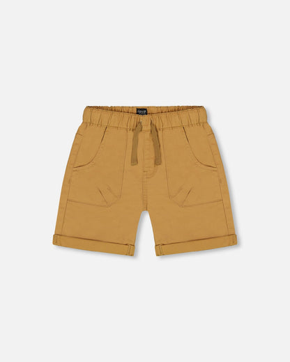 Short en sergé extensible - Fauve
