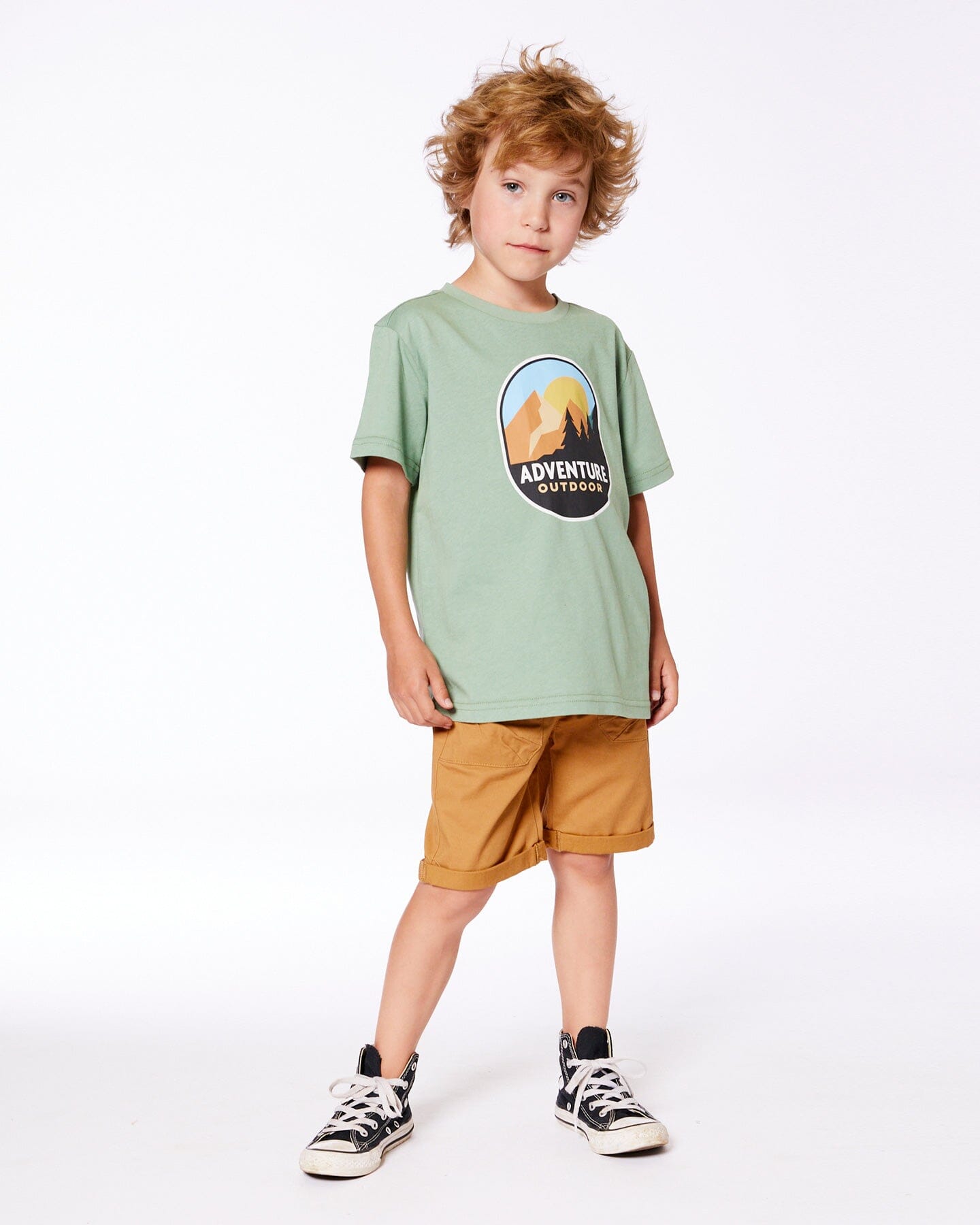 Short en sergé extensible - Fauve