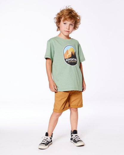 Short en sergé extensible - Fauve