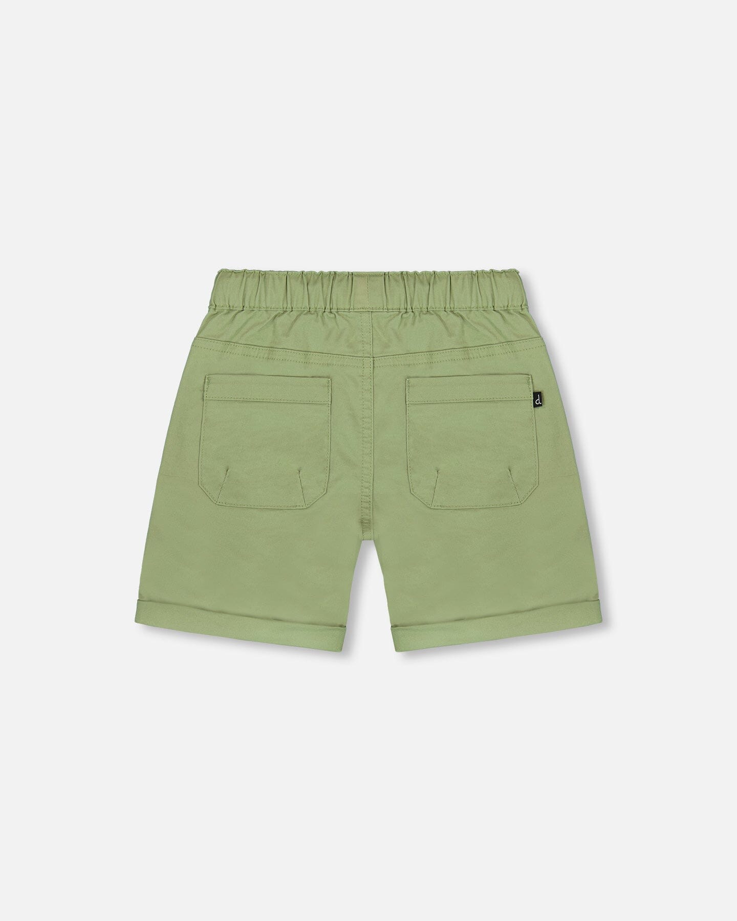 Short en sergé extensible vert