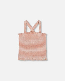 Haut froncé vieux rose clair
