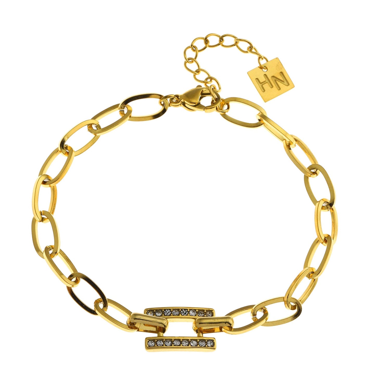 Bracelet GAILA Deco trombone avec pièce centrale incrustée de zircone