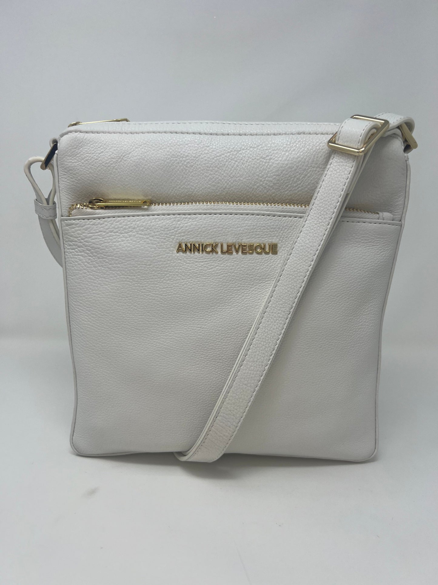 White Leather Crossbody Bag | Gisèle