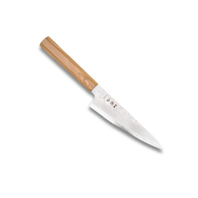 Ginrei Silver 3 Nashiji Kudamono Knife 150mm - Olive Wood Handle