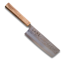 ginrei silver 3-layer nashiji nakiri knife 170mm olive wood handle