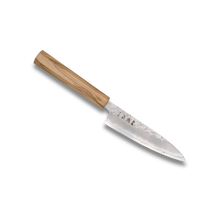 Ginrie Silver 3 Nashiji Petty Knife 130mm - Olive Wood Handle