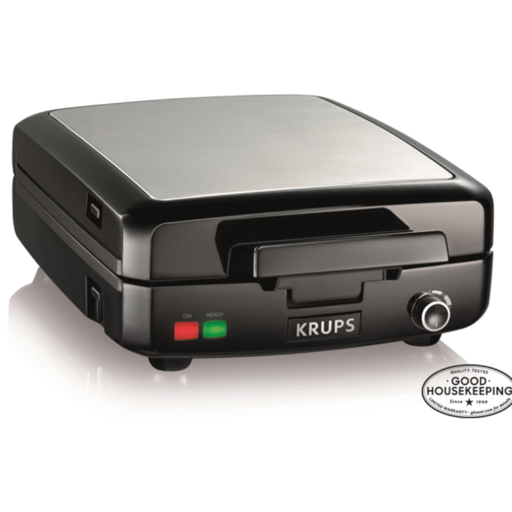 KRUPS GQ502D51 4 SLICE BELGIAN WAFFLE MAKER - Blemished package with full warranty