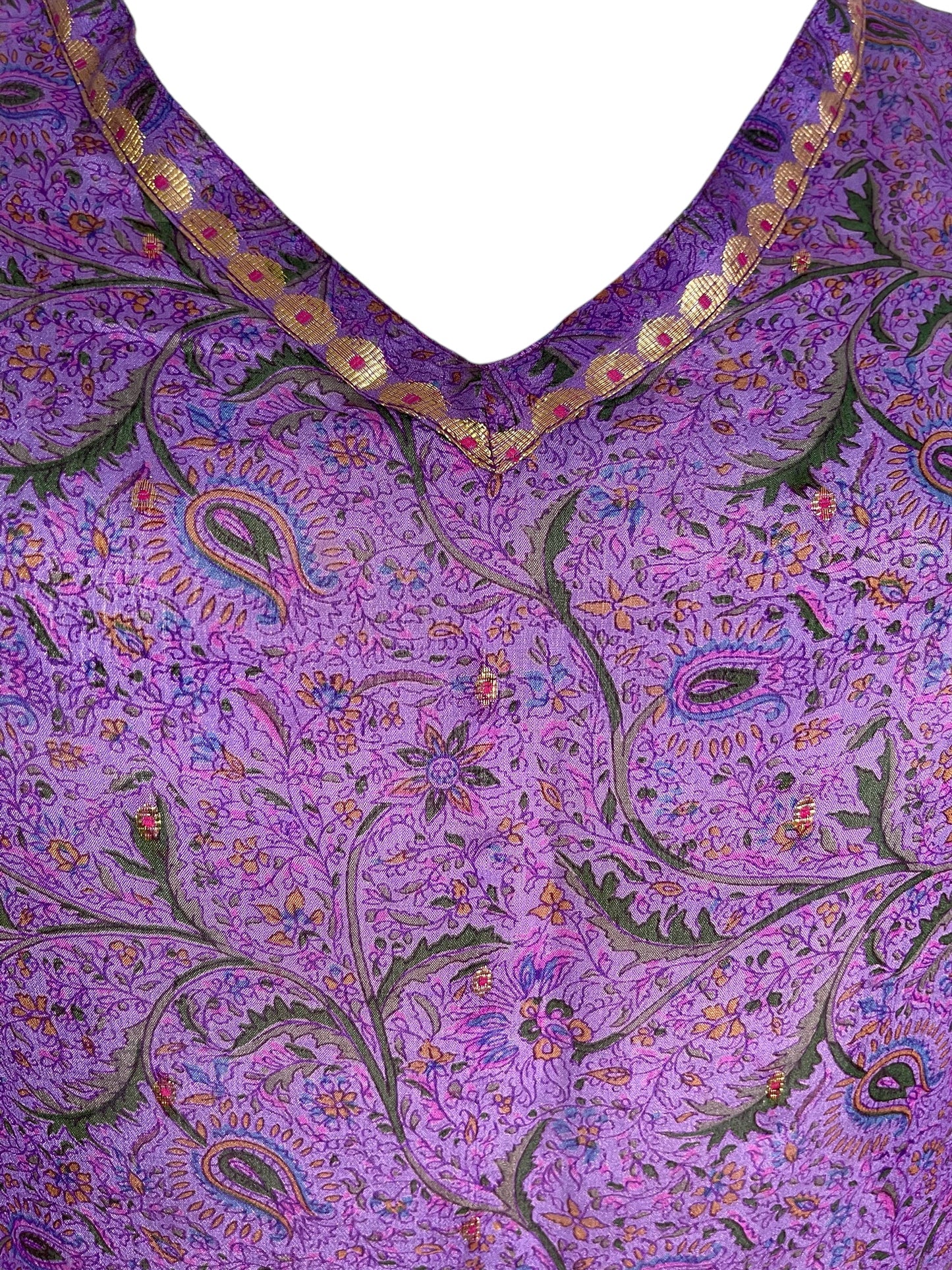 PRC6425 Kaftan Avatar en pure soie longueur midi
