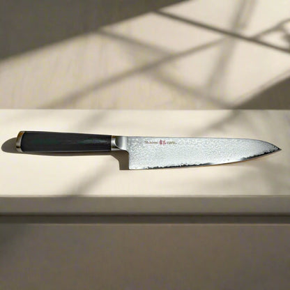 Couteau de chef Gyuto Miyako SUS 210mm | Lame en acier Damas 33 couches – Fabriqué au Japon