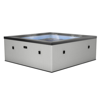 Spa gonflable éco-mousse Wave Garda 4/6 personnes carré avec chauffage intégré