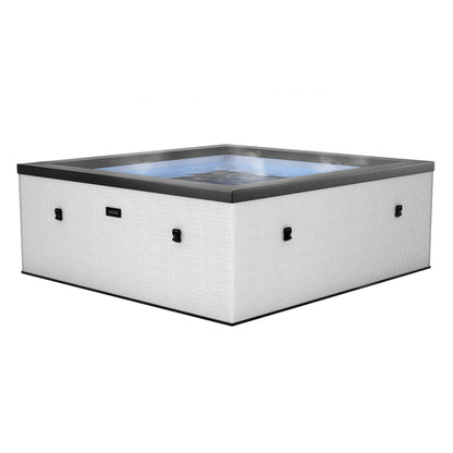 Spa gonflable éco-mousse Wave Garda 4/6 personnes carré avec chauffage intégré