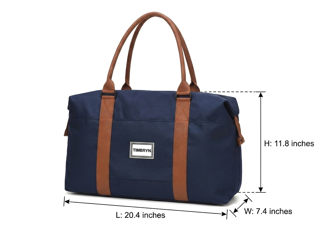 TIMBRYN Large Weekender Duffel Bag | Carry-On Travel Bag