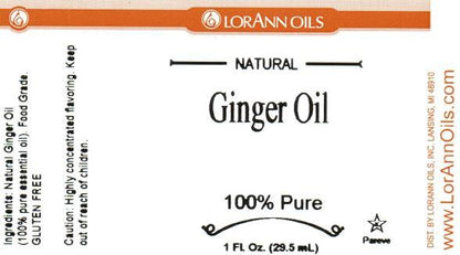 Ginger Oil Flavoring - Food Grade Essential Oils - Aromatherapy - 1 oz., 16 oz. - Ships Free Within Canada on Orders Above CAD $199