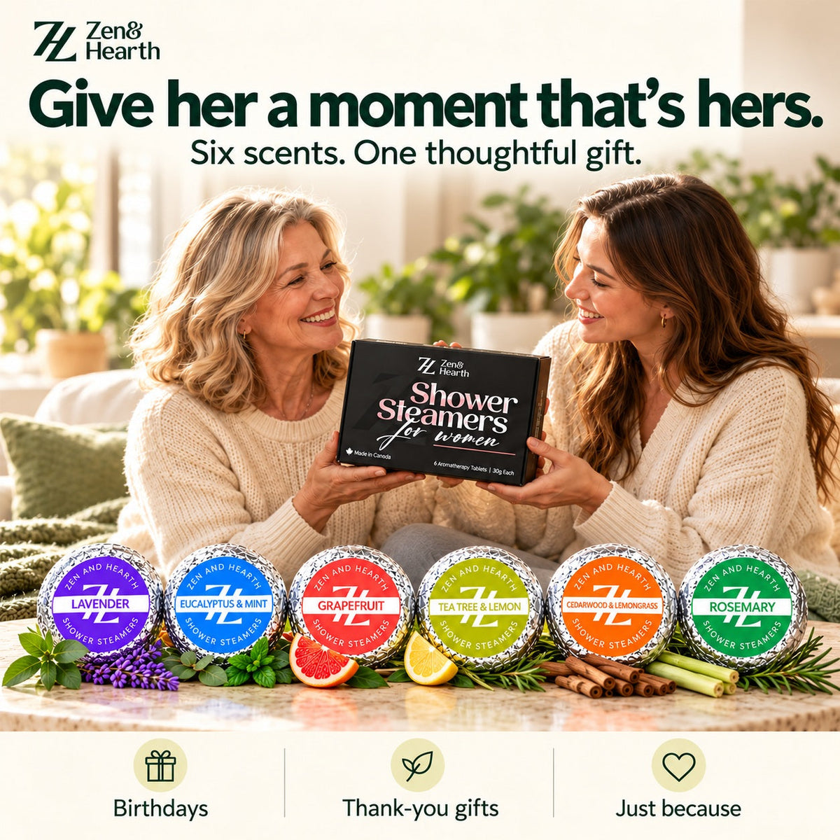 Shower Steamer for Women – 6 Pack Gift Set