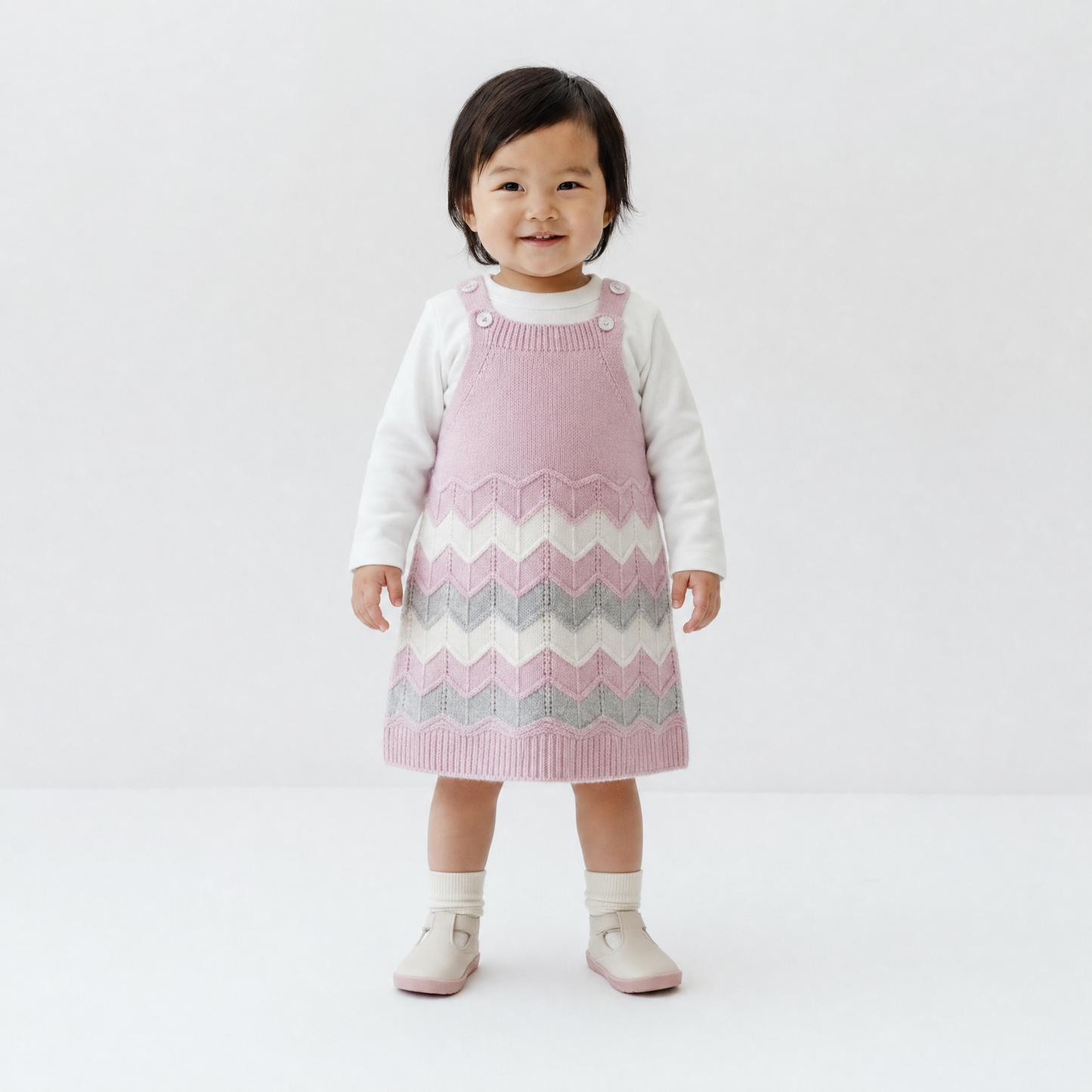 Ensemble salopette Princesse tricoté