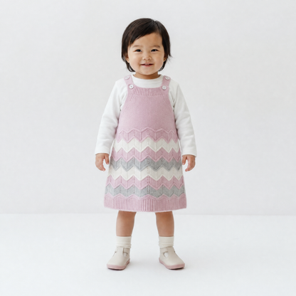 Ensemble salopette Princesse tricoté