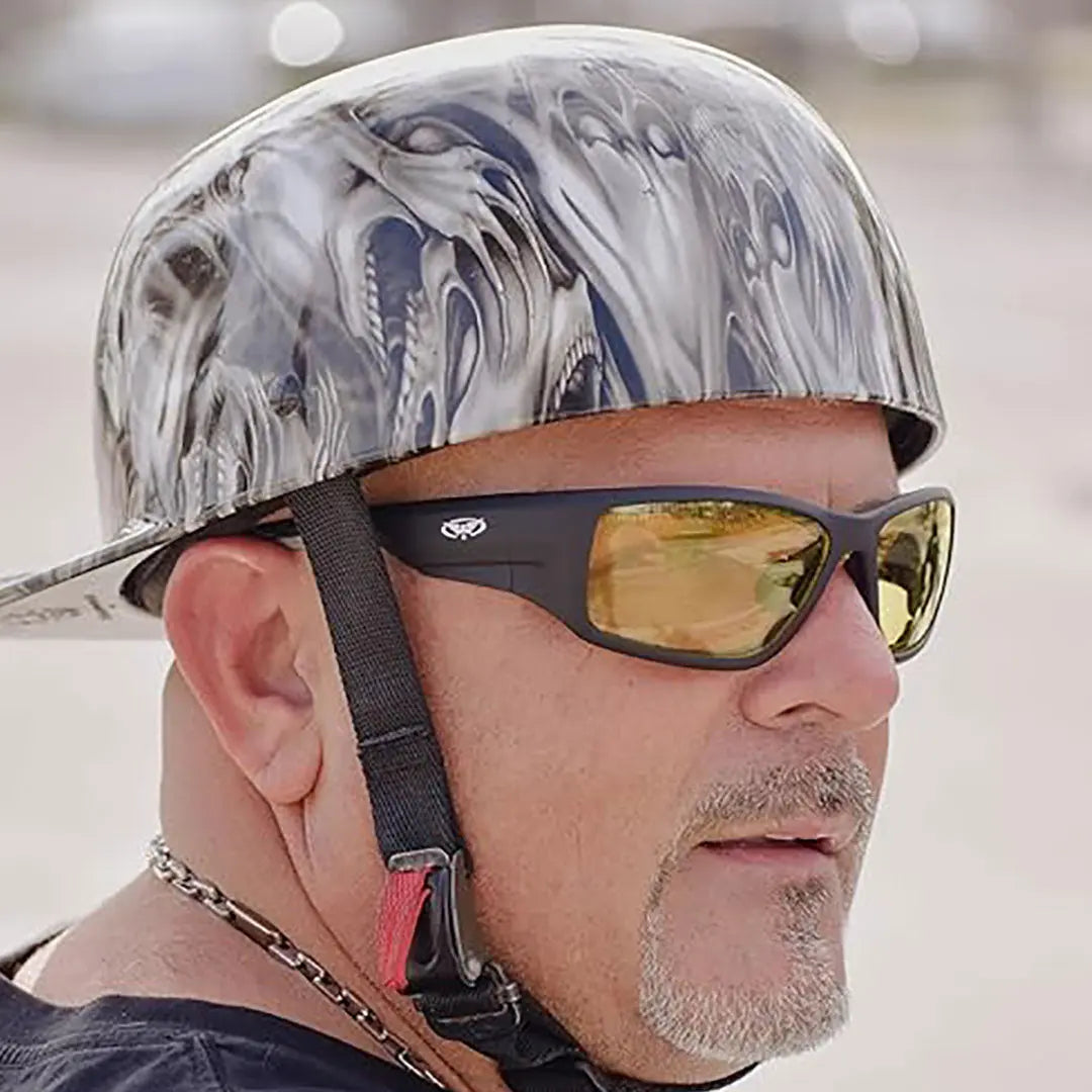 Lunettes de soleil Kinetic ajustables et rembourrées de Global Vision pour moto. Lunettes de protection souples, homologuées pour la conduite.