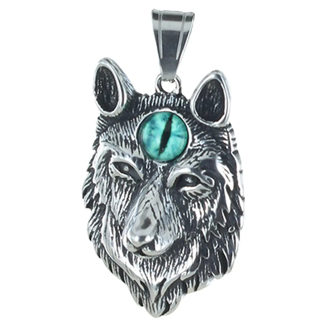 Pendentif GoSteel Loup-garou Œil Maléfique pour Homme