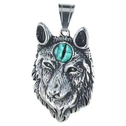 Pendentif GoSteel Loup-garou Œil Maléfique pour Homme