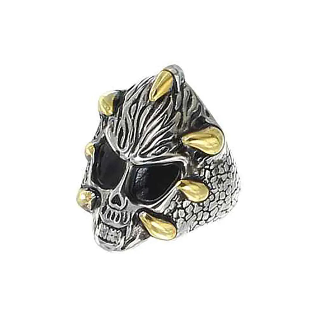 Bague Crâne et Griffes de Dragon GoSteel pour Hommes