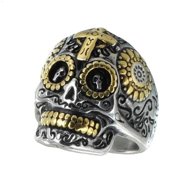 Bague Tête de Mort Mexicaine pour homme GoSteel