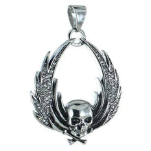Pendentif GoSteel Tête de Mort & Ailes
