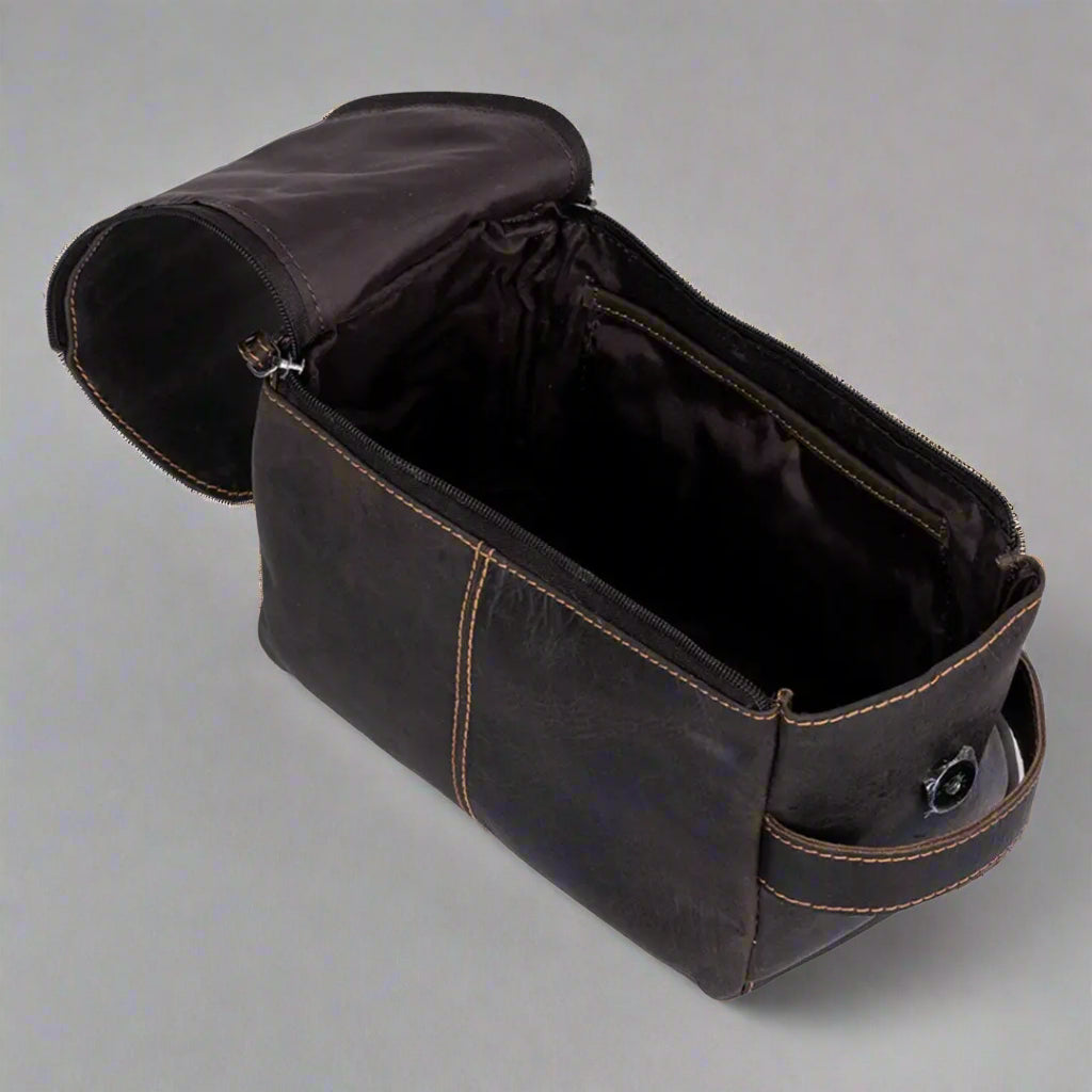 Trousse de toilette de voyage Darwin en cuir Greenwood
