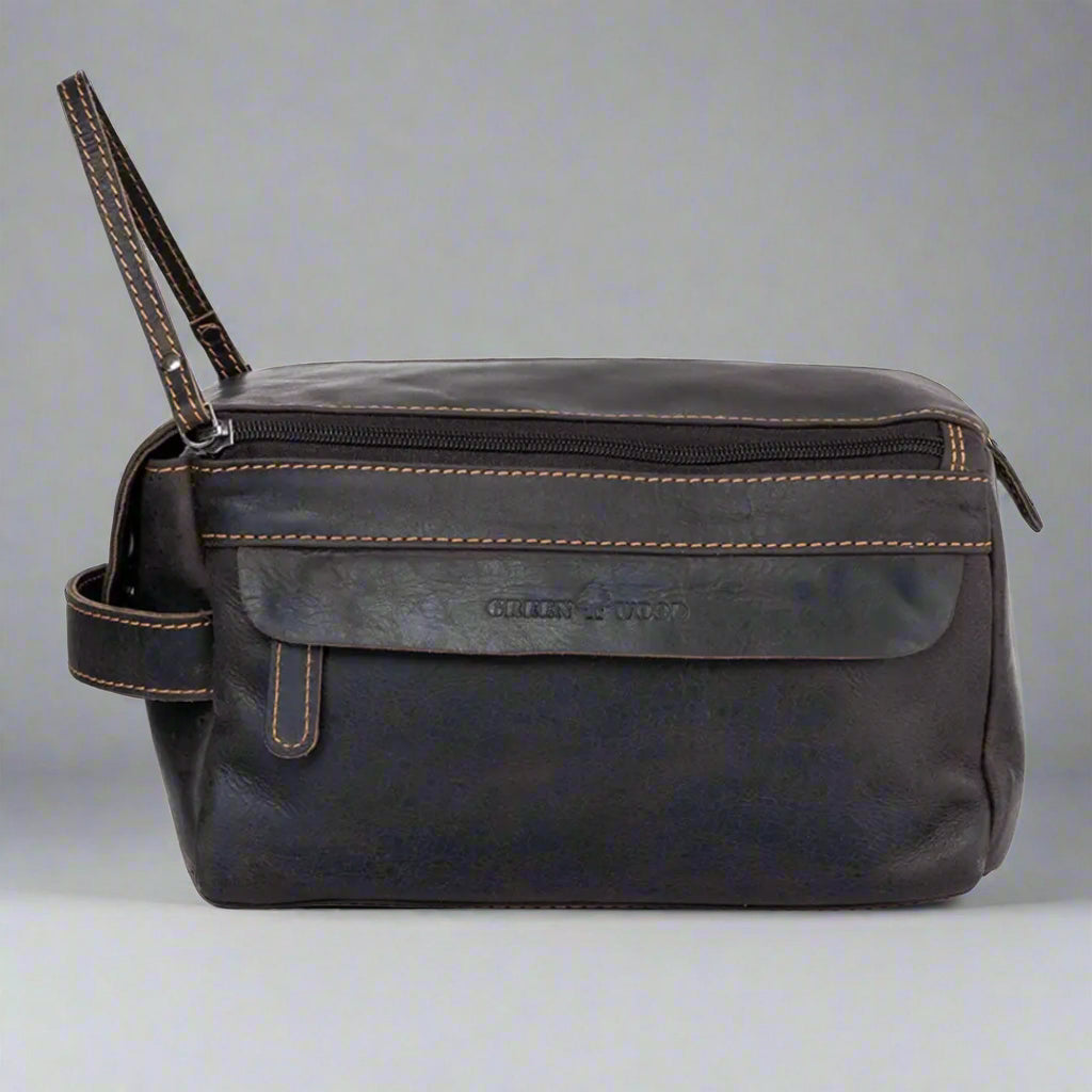 Trousse de toilette de voyage Darwin en cuir Greenwood